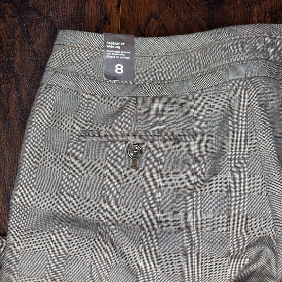The Limited Brown Plaid Wide-Leg Mid Rise Trousers Y2K Vintage 8 NWT - Picture 12 of 16